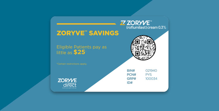 ZORYVE Direct Savings Card image