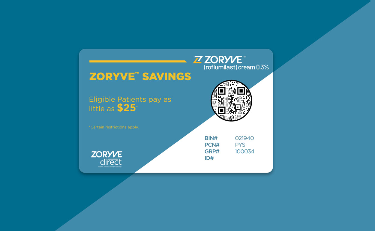 ZORYVE Direct Savings Card image