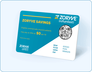 ZORYVE Direct savings card