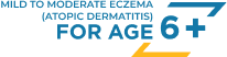 mild to moderate eczema (atopic dermatitis) for age 6+