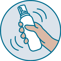 Icon of hand shaking canister