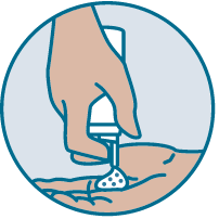 Icon of upside down can dispensing foam